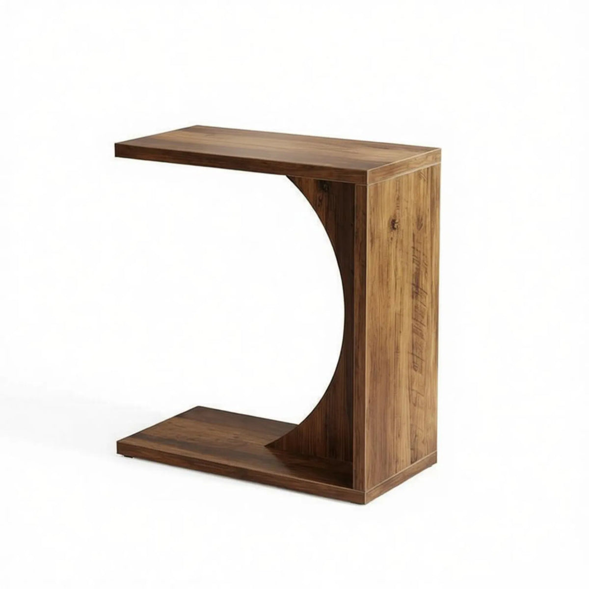 Studio view of the C-shaped side table