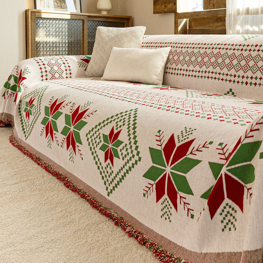 Bohemian Chenille Sofa Throw Blanket