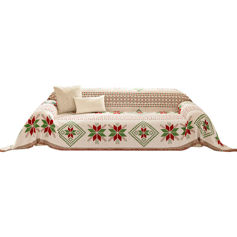 Bohemian Chenille Sofa Throw Blanket